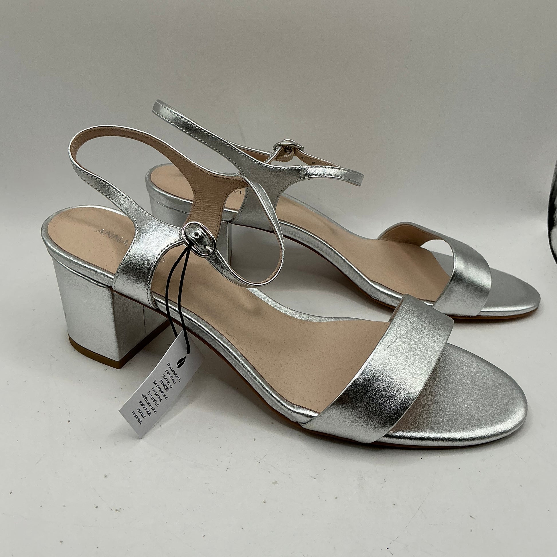 Anna Field Silver Sandals with chunky heel