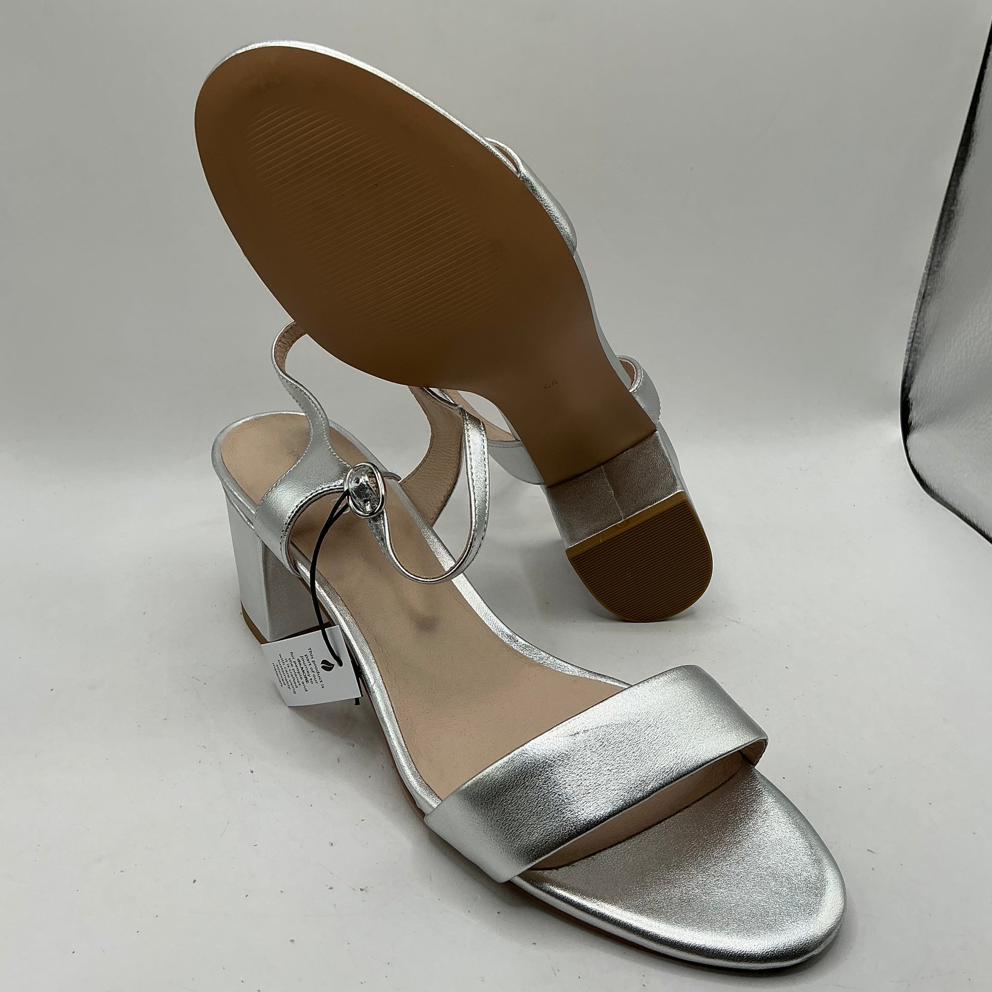 Anna Field Silver Sandals with chunky heel