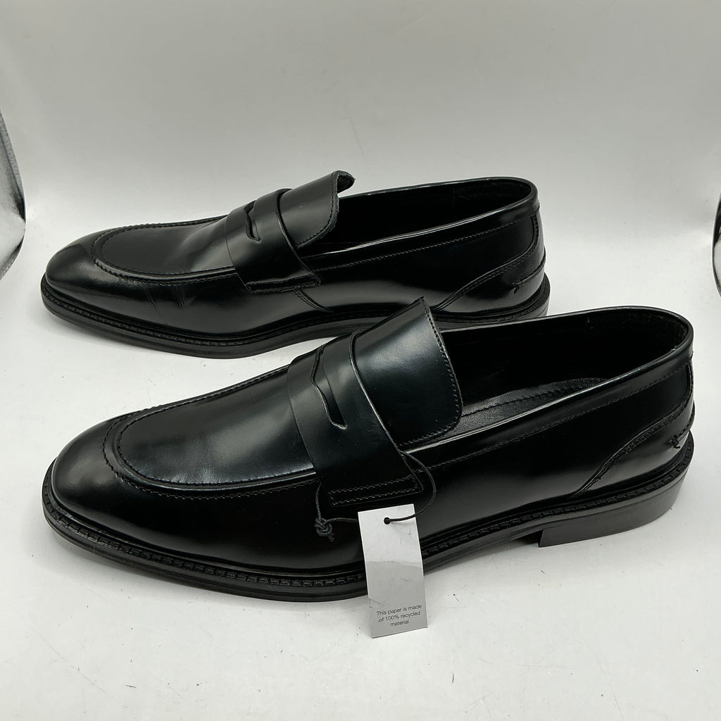 Zign black leather loafers