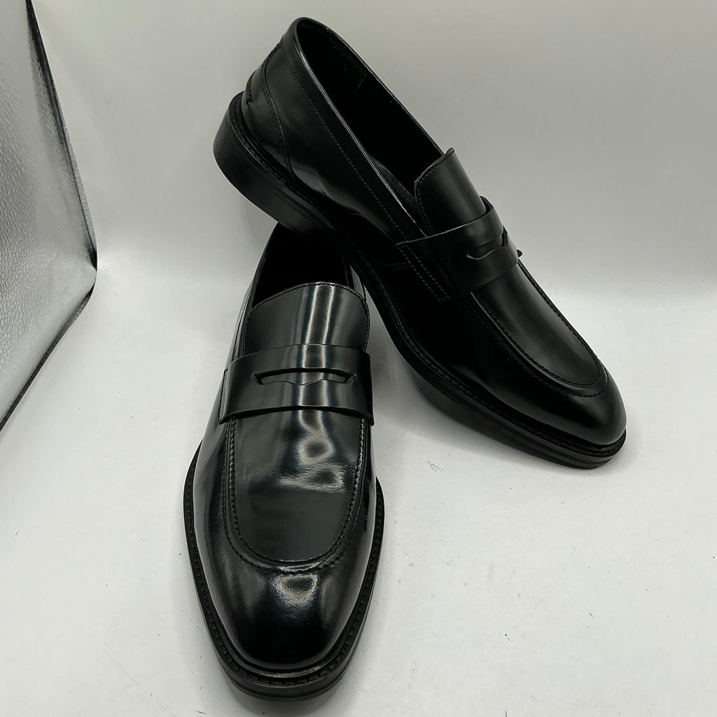 Zign black leather loafers