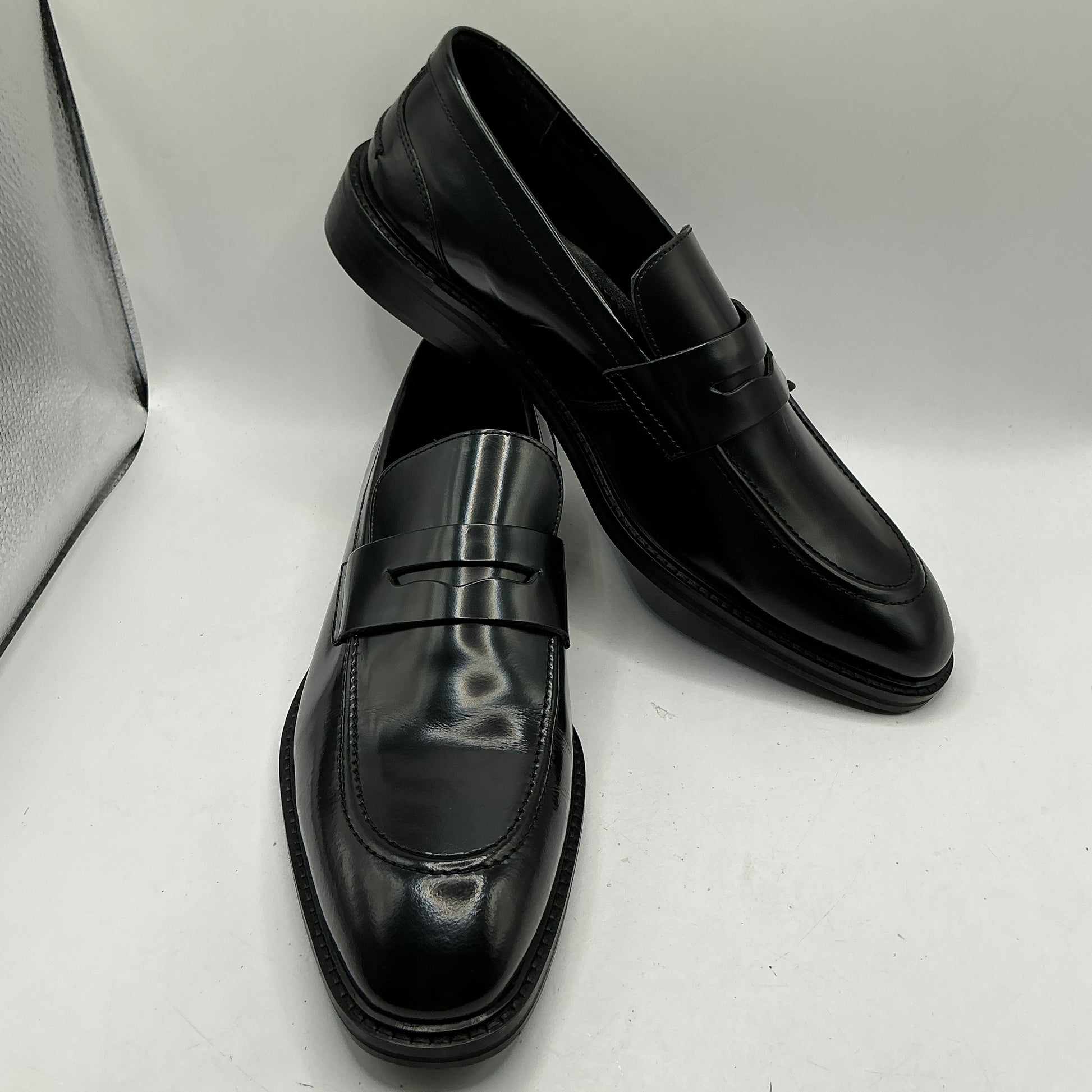 Zign black leather loafers