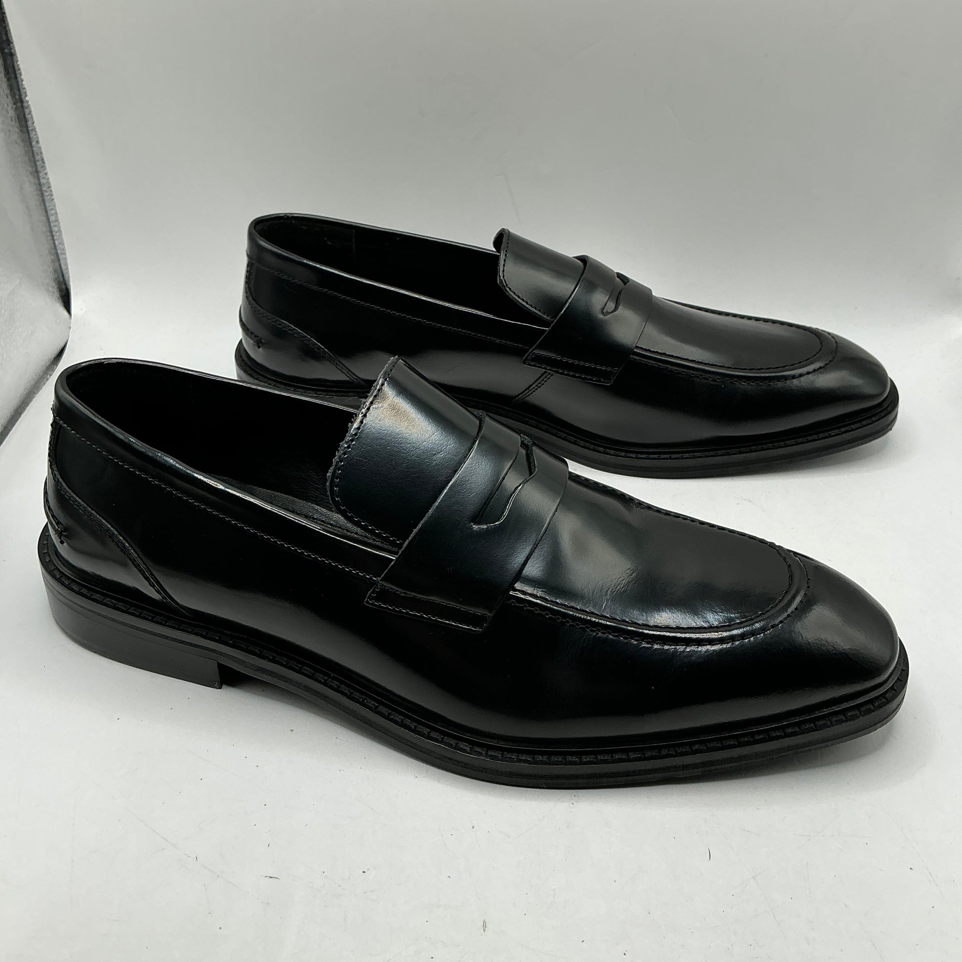 Zign black leather loafers