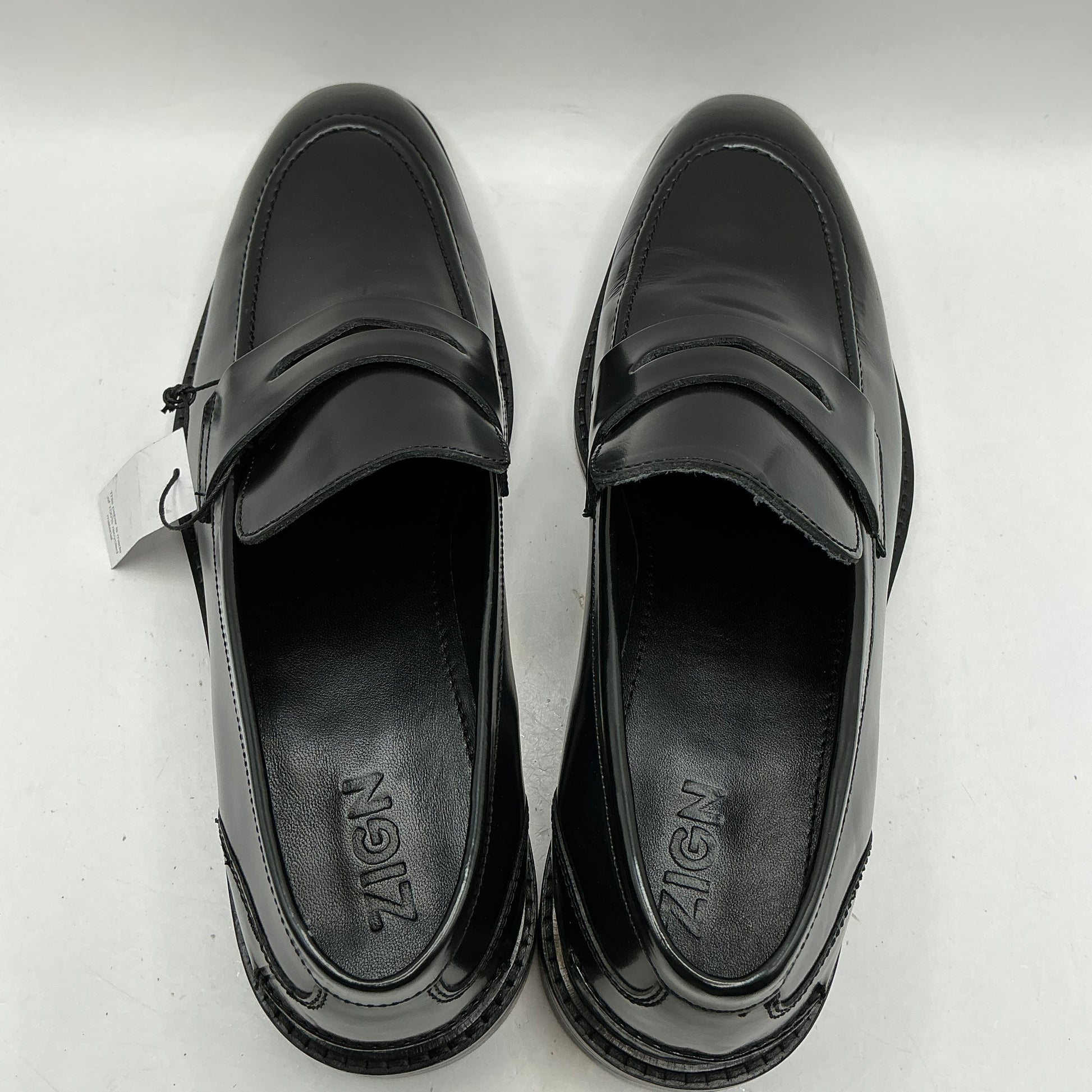 Zign black leather loafers