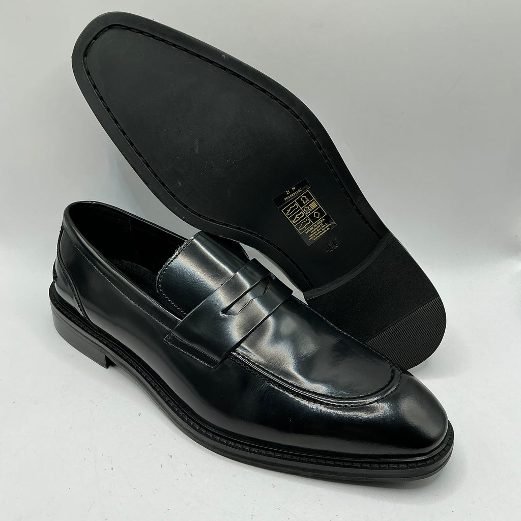 Zign black leather loafers
