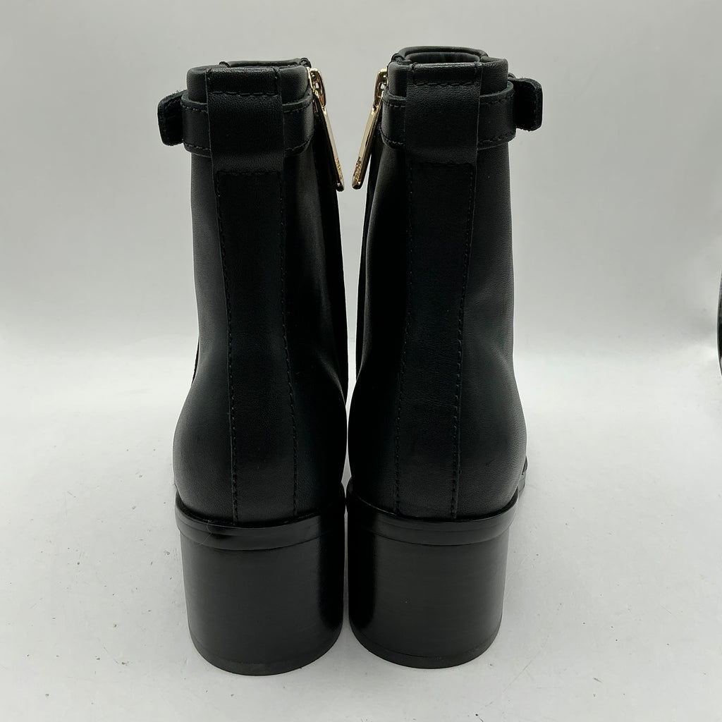 Tommy Hilfiger buckle riding mid heel boots