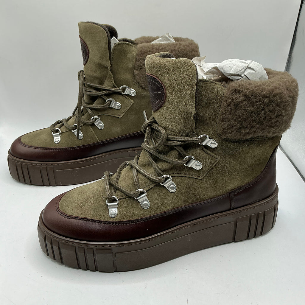 Gant, Snowmont leather and suede olive green boots