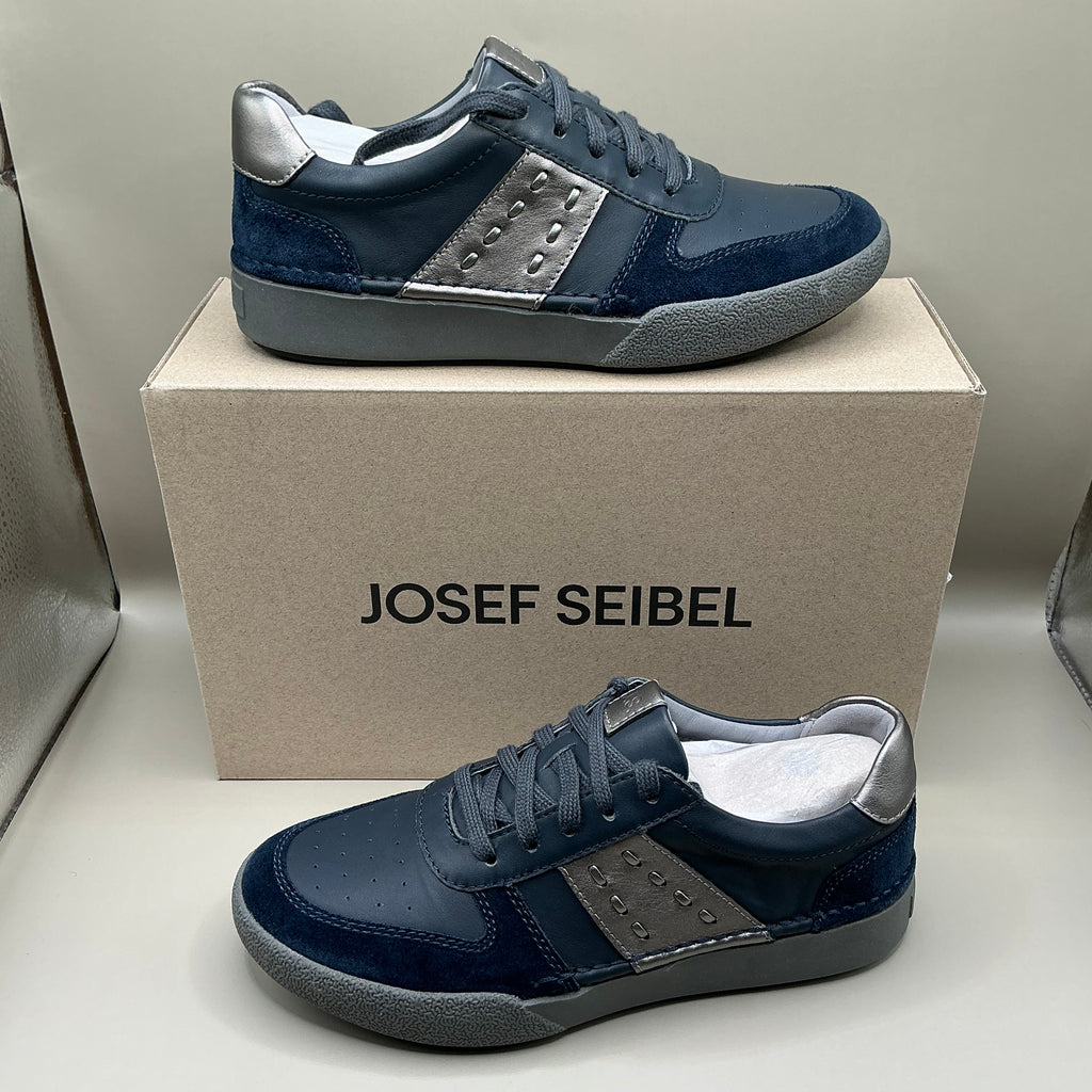 Josef Seibel, Claire 27, navy leather trainers