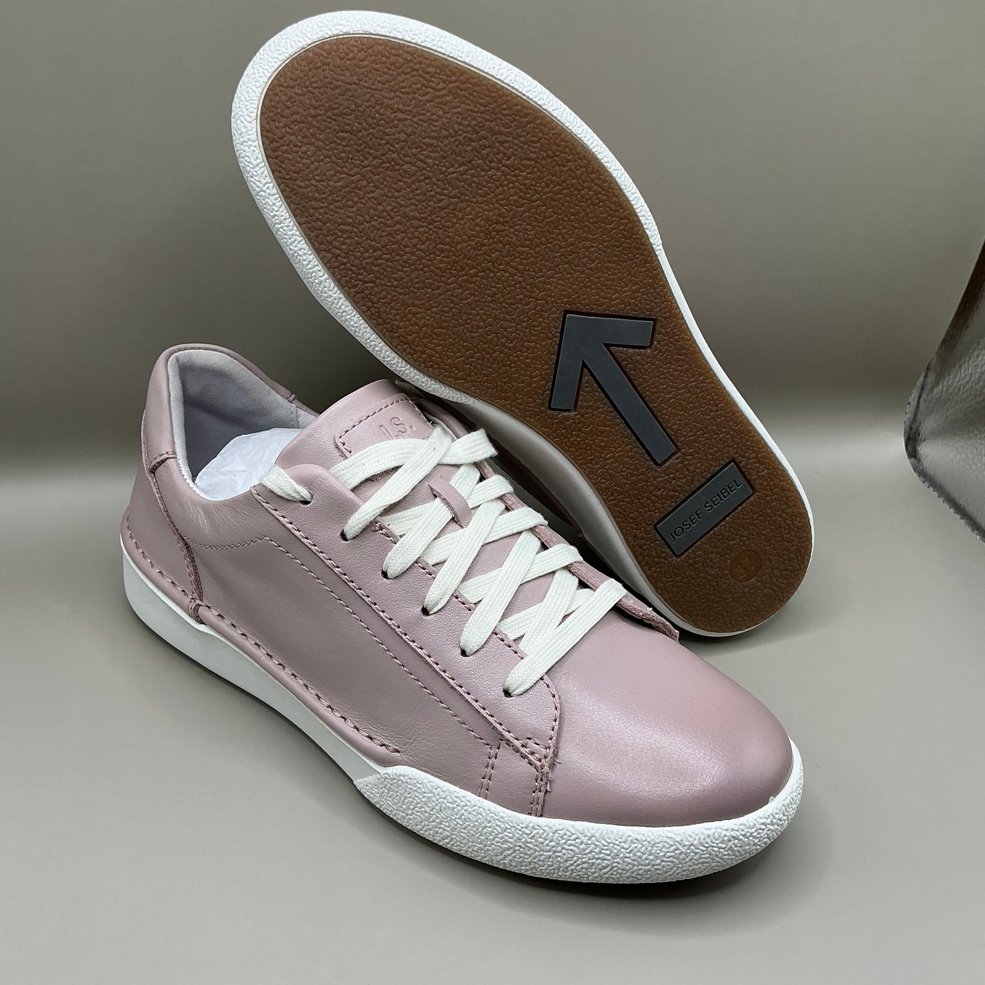 Josef Seibel, Claire 01, pink leather trainers