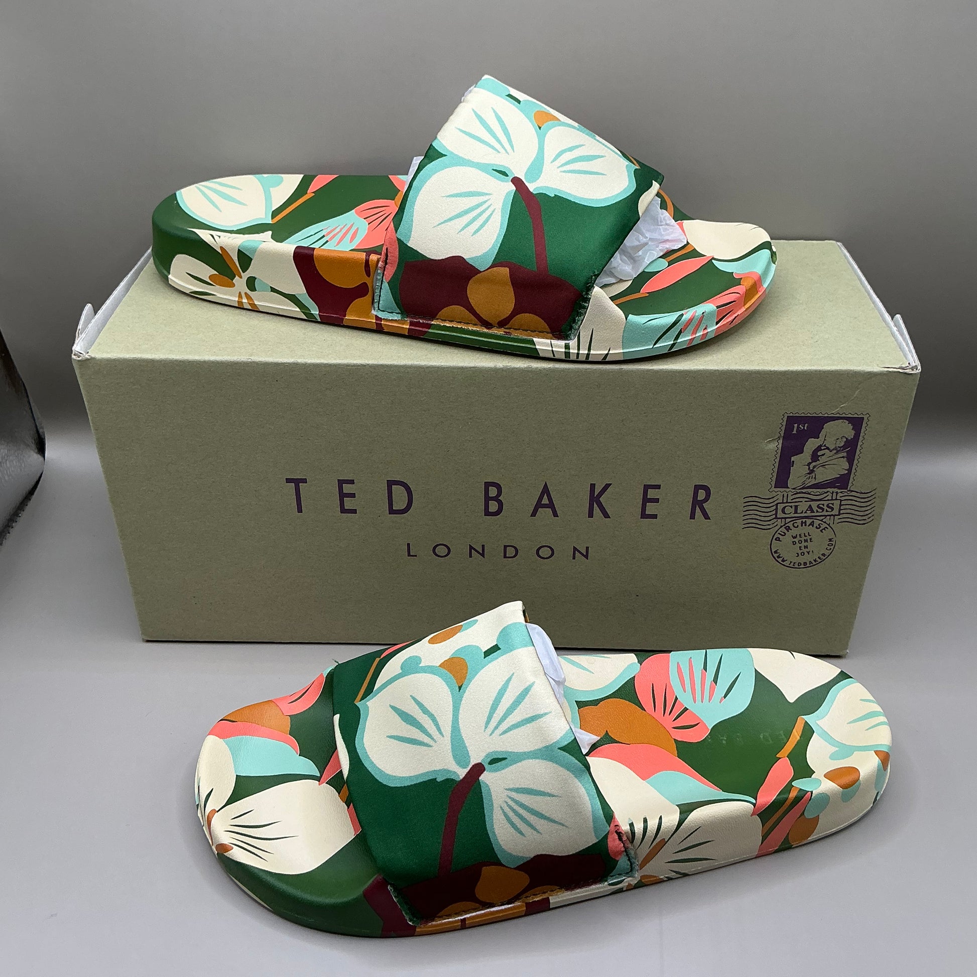 Ted Baker Emerald satin top sliders