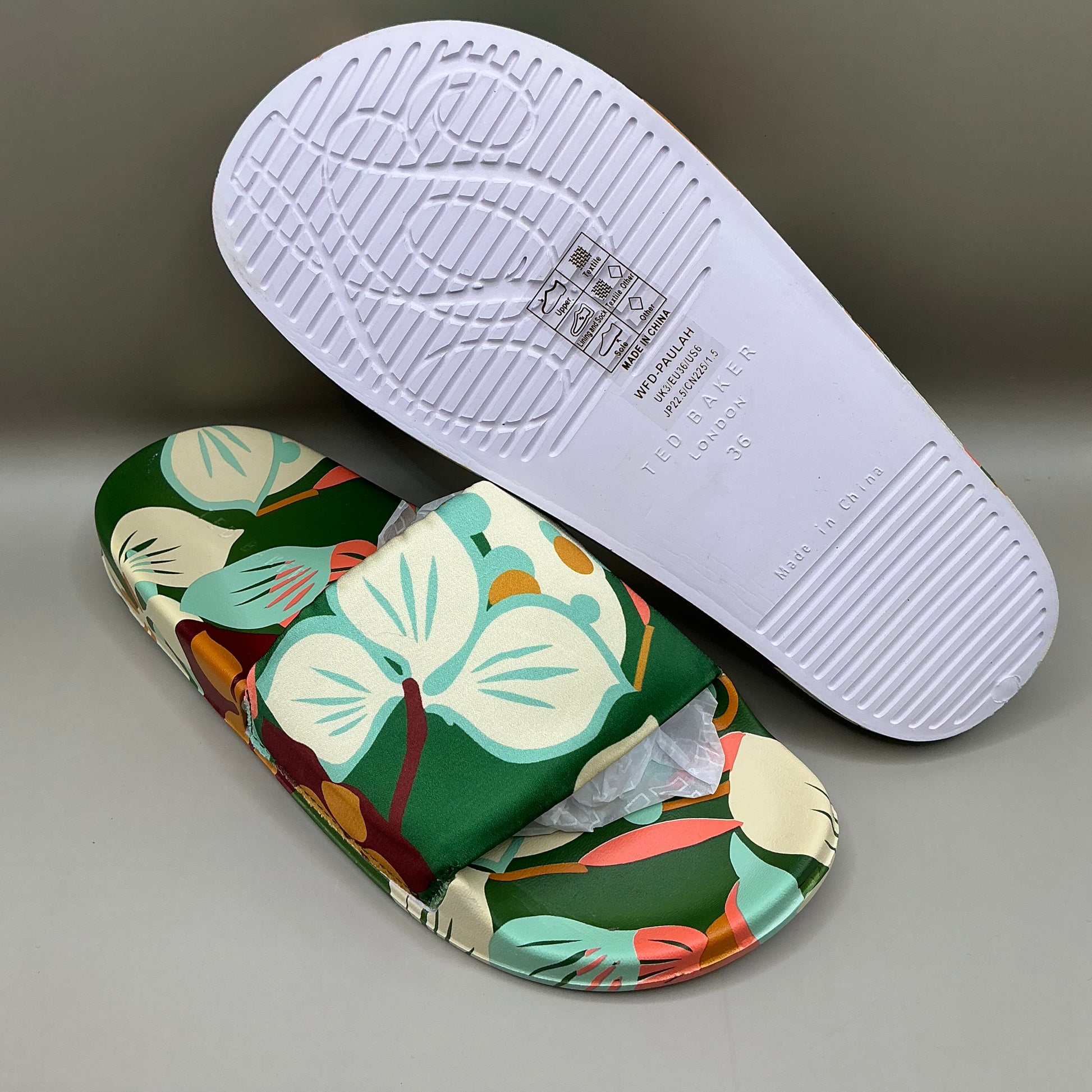 Ted Baker Emerald satin top sliders