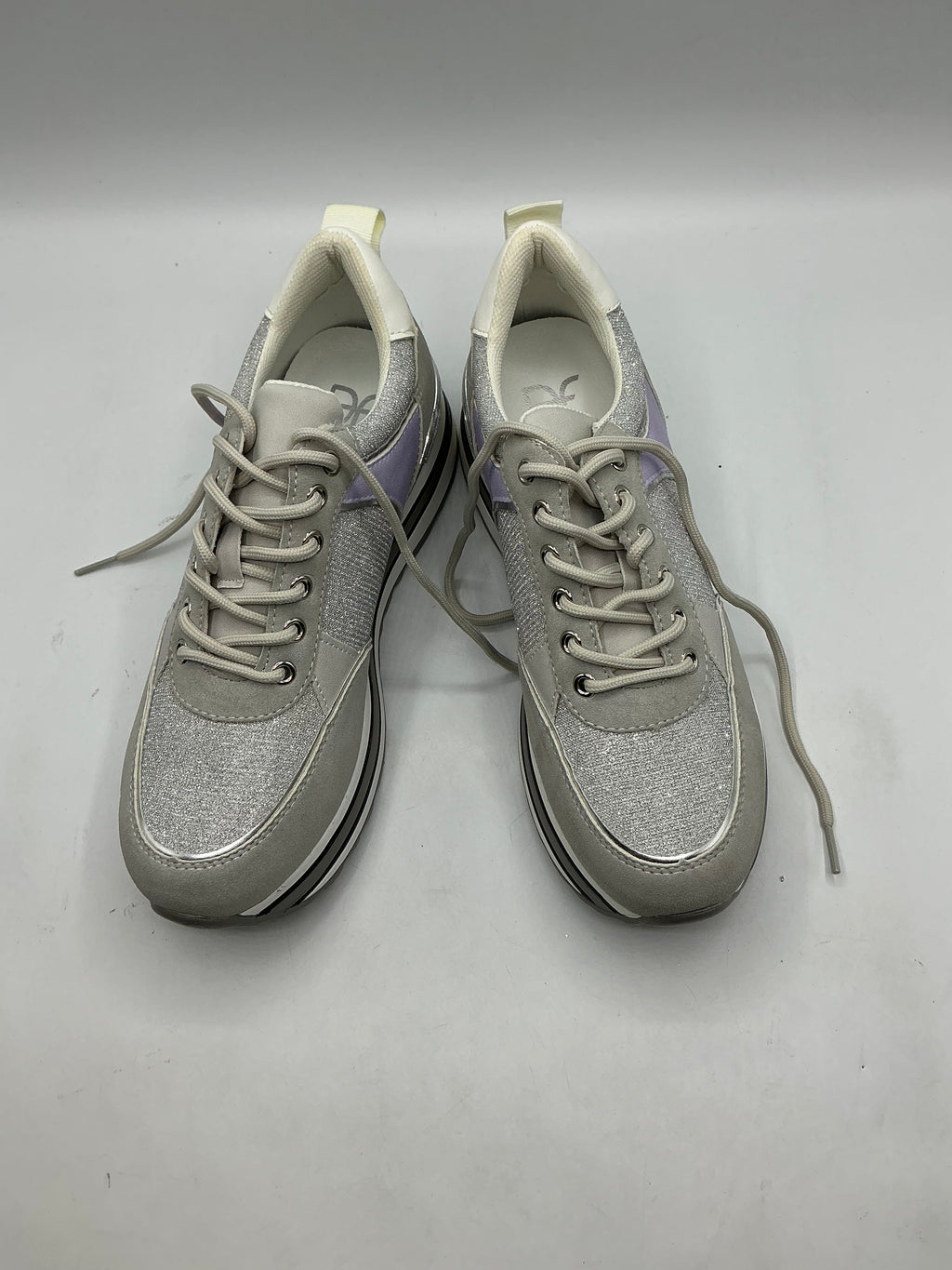 DF by Daniel Chanella grey porviar wedge sneakers size 4/5/7